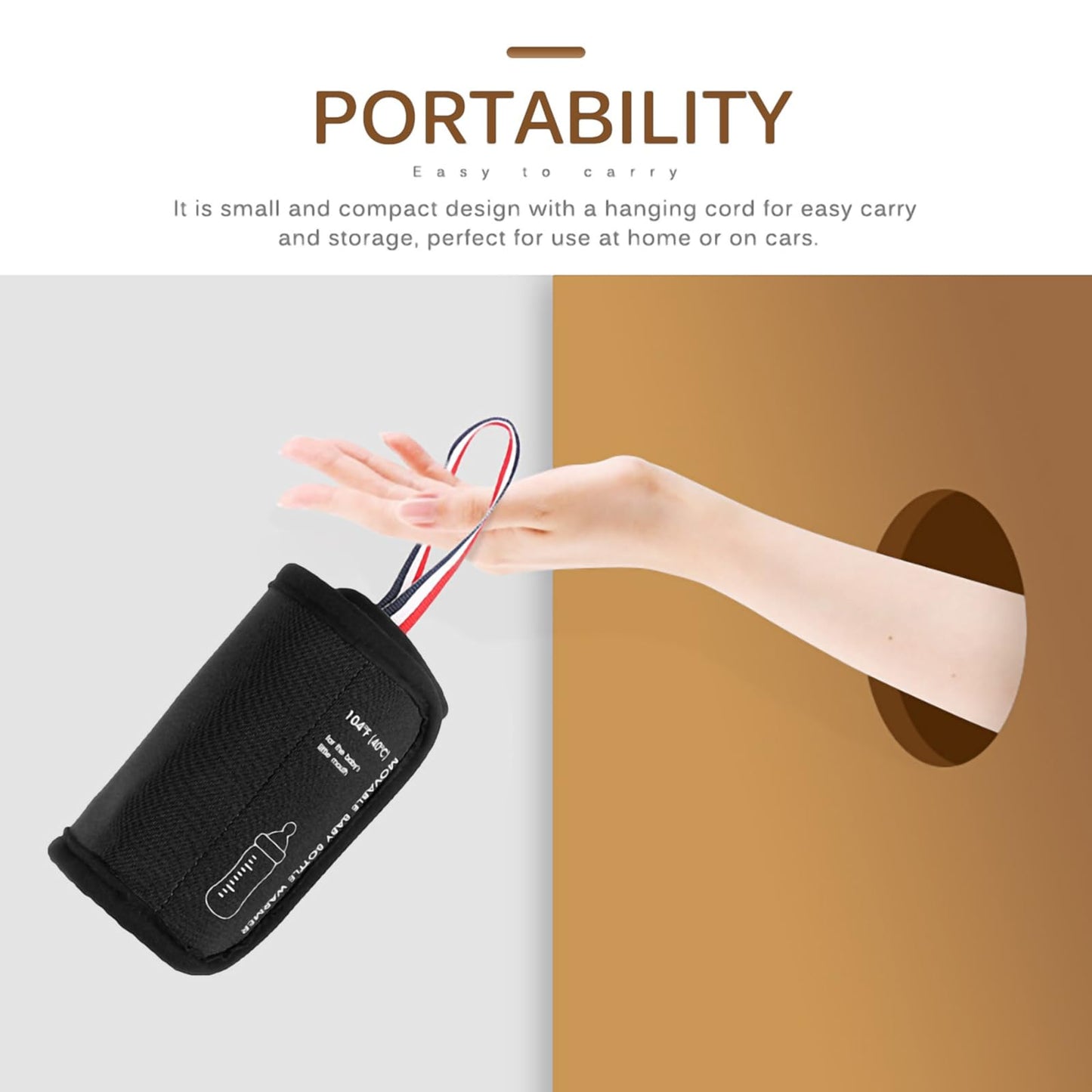 Portable Bottle Warmer for Travel, Car Baby Bottle Warmer USB Powered Portable Travel Bottle Warmer for Breastmilk Constant Temperature Feeding Bottle Portable Baby Bottle Warmer Insulation