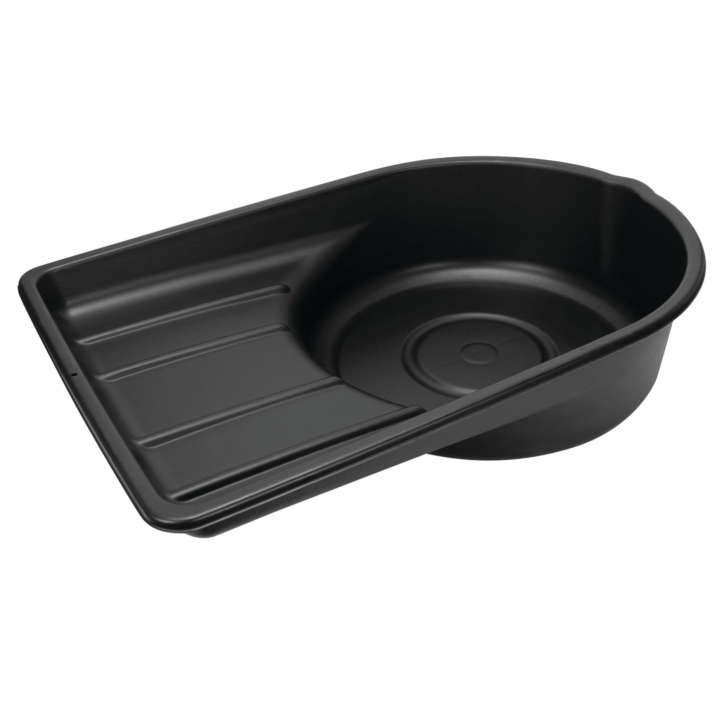 Performance Tool W4076 10-Quart Oil Drain Container, Deep Drain Well, Integrated Handles, Sealing Rubber Gaskets, Black