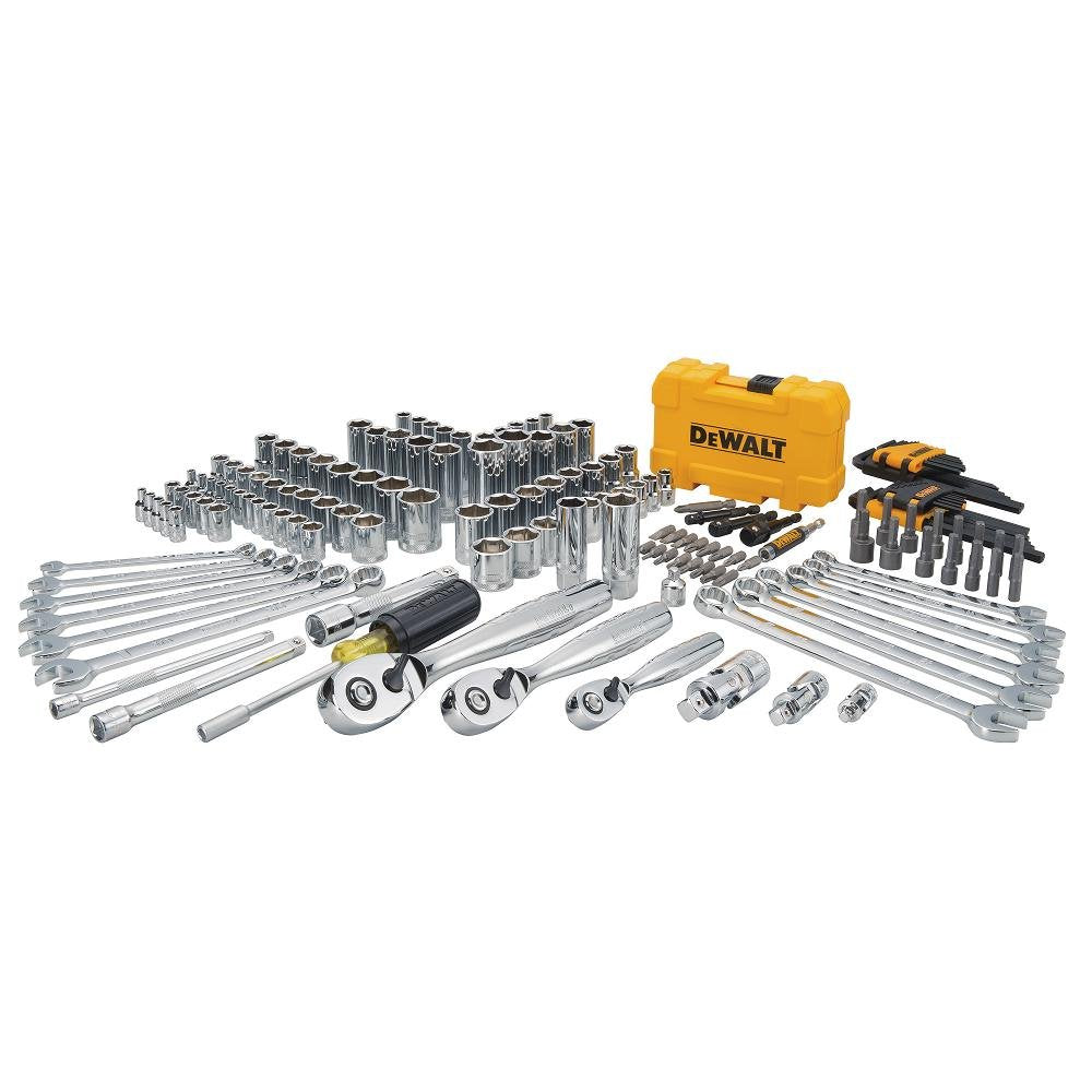 DEWALT Mechanics Tools Kit and Socket Set, 142-Piece, 1/4 & 3/8" Drive, MM/SAE (DWMT73802)