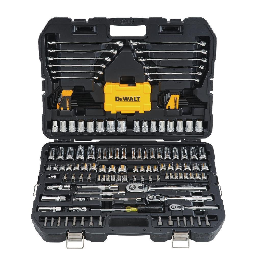 DEWALT Mechanics Tools Kit and Socket Set, 142-Piece, 1/4 & 3/8" Drive, MM/SAE (DWMT73802)