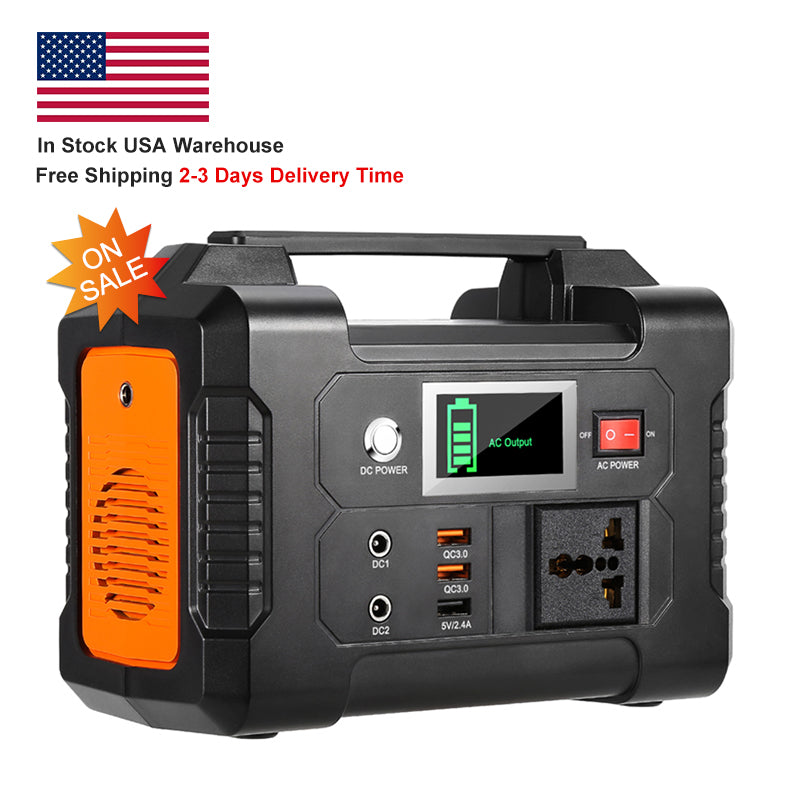 USA Warehouse Free Shipping Portable 220v Battery Power Station 200W 151Wh 40800mAhr Portable Camping Solar Power Generator